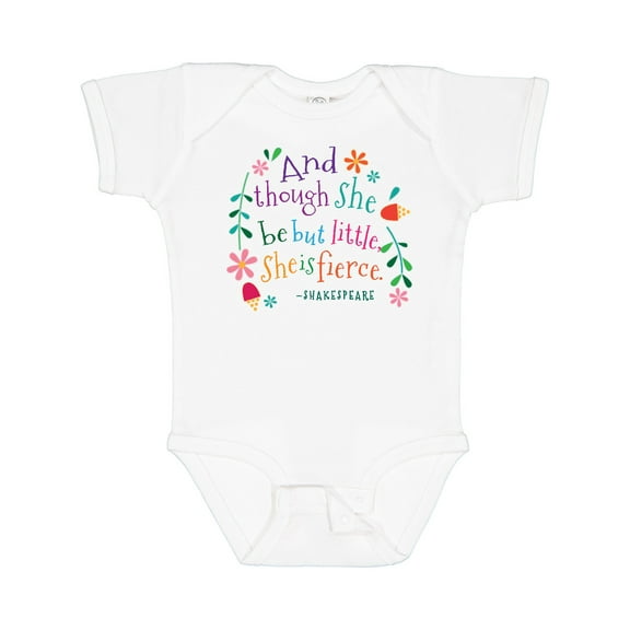 Inktastic She is Fierce Funny Shakespeare Quote Girls Baby Bodysuit
