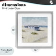 thumbnail image 4 of Stupell Industries Coastal Vintage Coastline Nautical Shacks Gray Framed Print Under Glass, 16 x 16, by Lorenzo Collective, 4 of 8