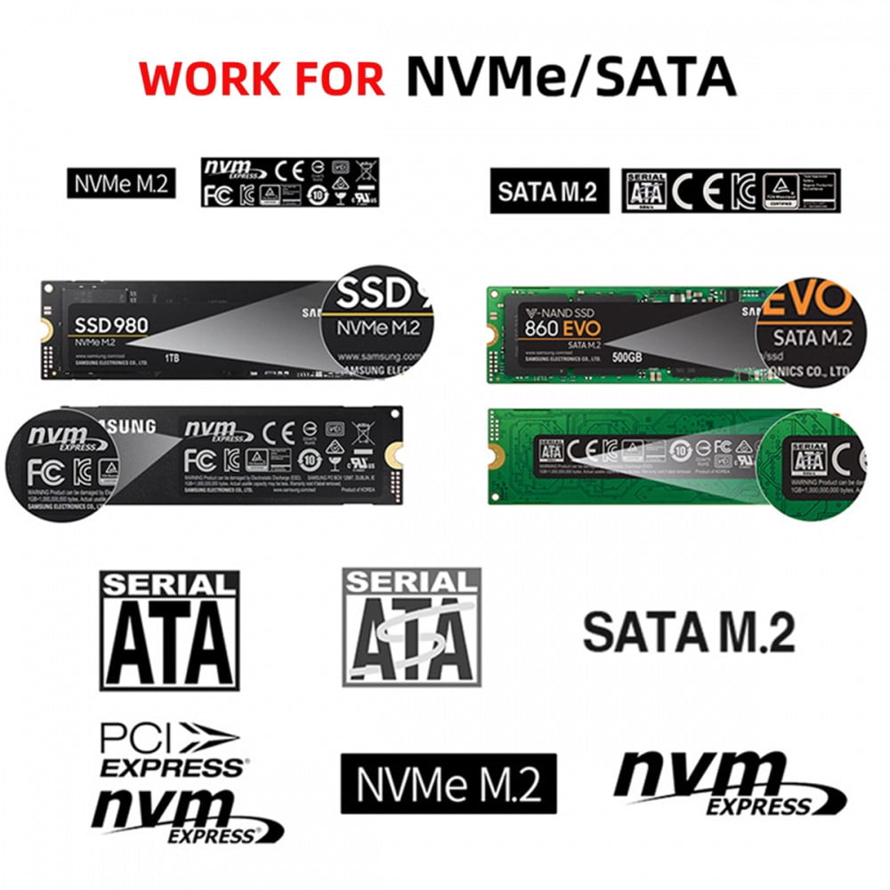 JSER 20Gbps Type-C USB3.2 USB4 to NVME M-key M.2 NGFF SATA SSD PCBA Enclosure 2242/2230mm Adapter RTL9220 Chipset
