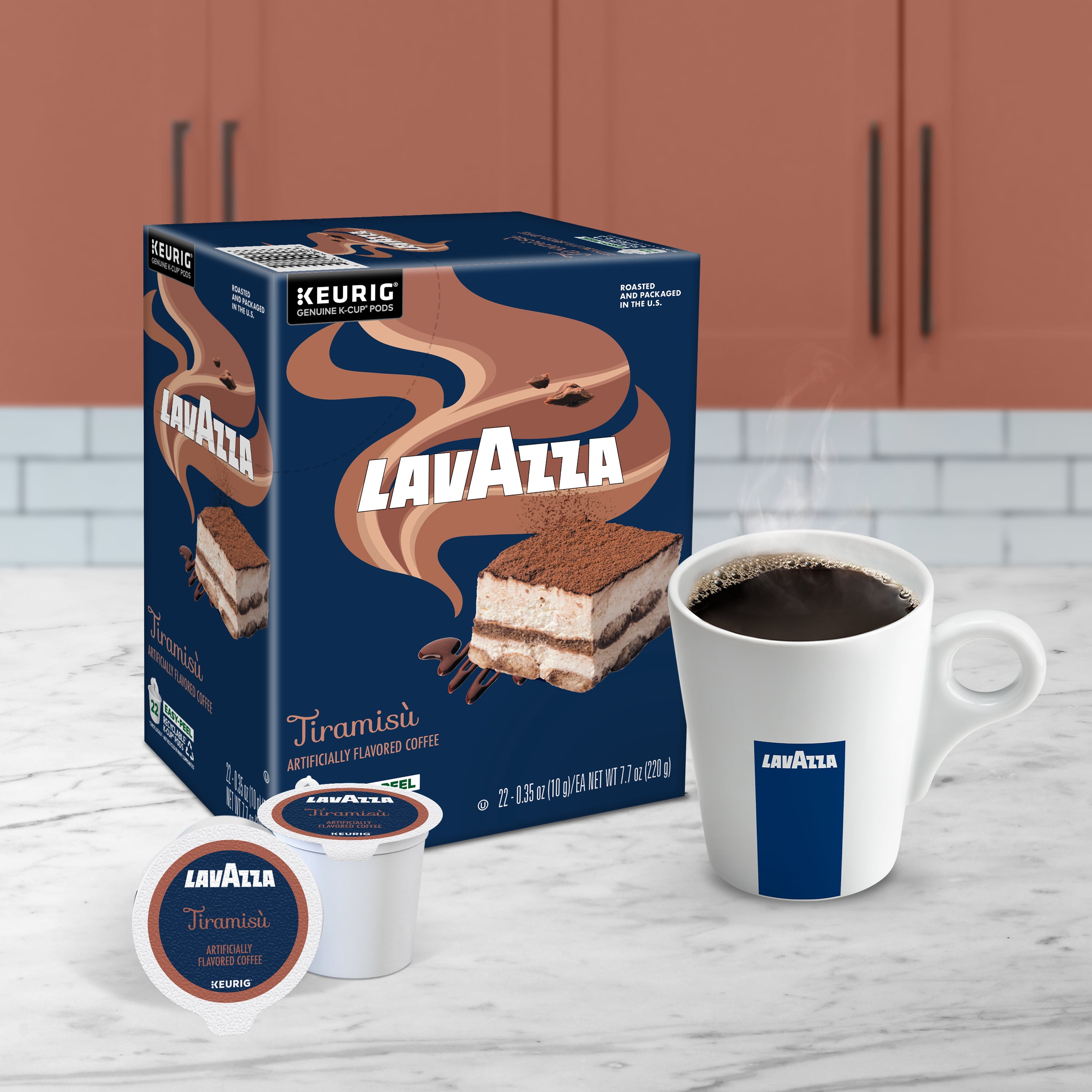 Lavazza Tiramisu Keurig K-Cup® Pods, Light-Medium Roast, 100% Arabica (88 Pods)