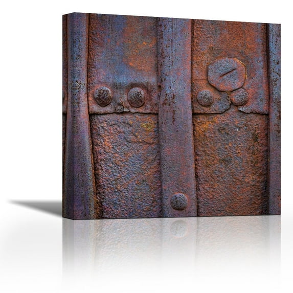 Rusted in Time II - Contemporary Fine Art Giclee on Canvas Gallery Wrap - wall décor - Art painting - 18 x 18 Inch - Ready to Hang