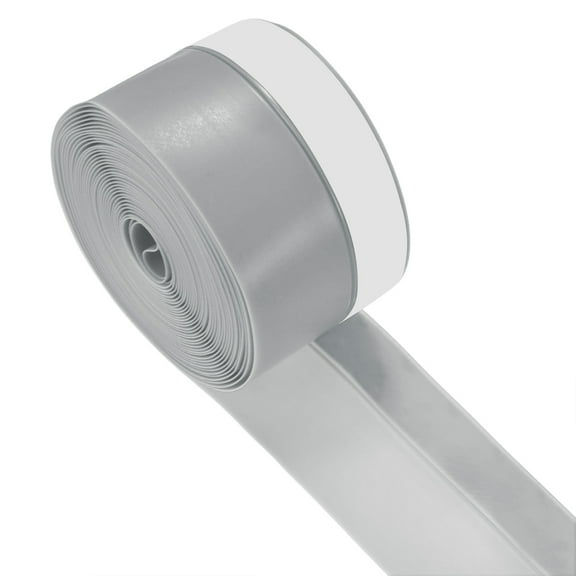 Uxcell Weather Stripping Door Seal Strip, 1.77 Inch(45mm) Silicone 16.4 FT Door Draft Stopper, Sealing Sticker Tape [Gray]