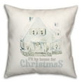thumbnail image 2 of Creative Products Home For Christmas 18 x 18 Spun Poly Pillow, 2 of 3