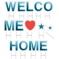 thumbnail image 2 of Vispronet Welcome Home Yard Sign with Stakes – Each Letter is 18in Tall – Made from Durable Coroplast - Weather-Resistant Signs and Steel Stakes (Faux Glitter Blue), 2 of 7