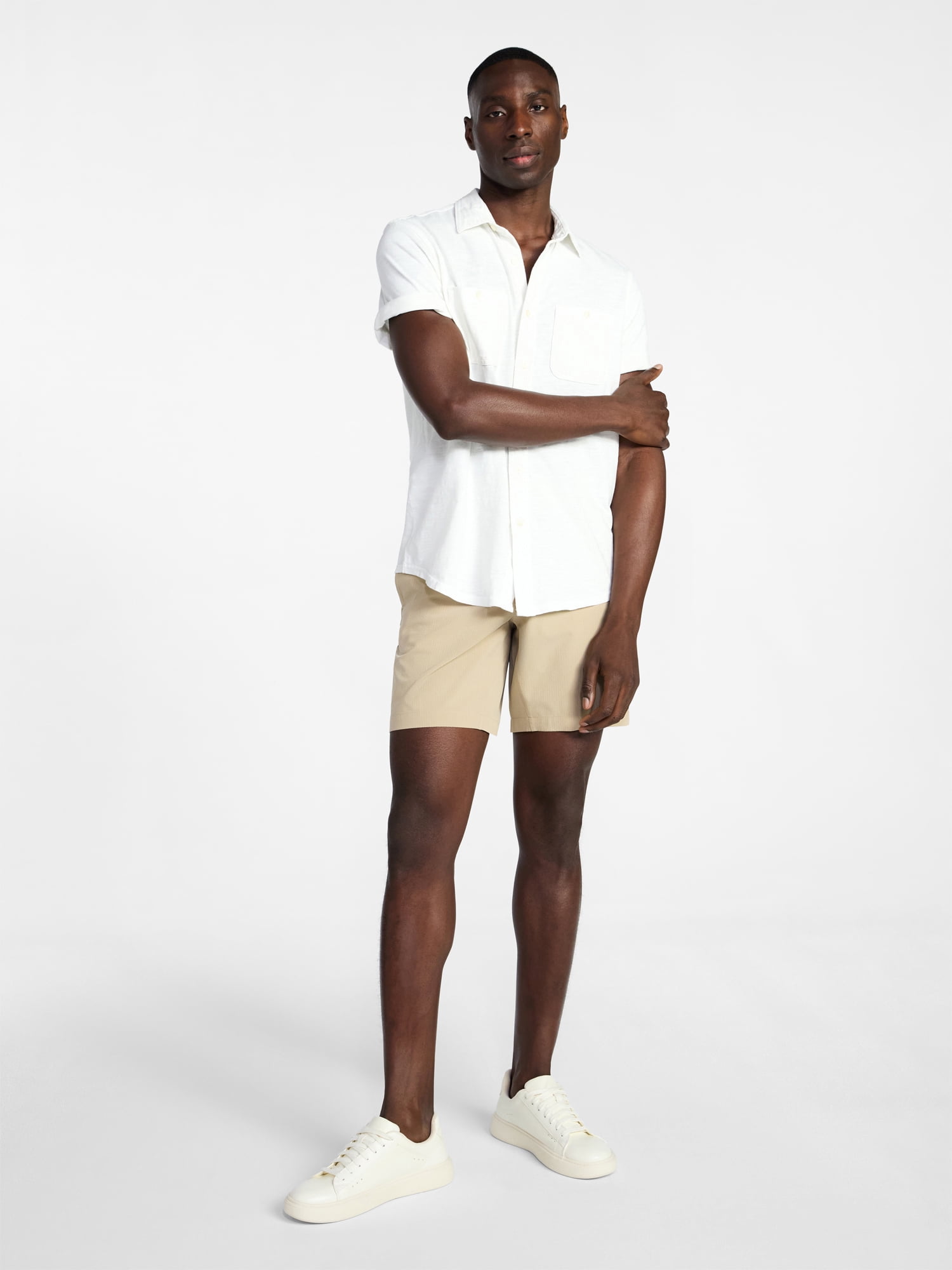 George Men's and Big Men's Seersucker Shorts, 8" Inseam, Sizes S-3XL