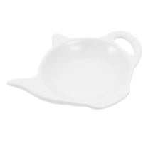 HEANUJJ White Ceramic Tea Bag Holder Decorative Tray for Home Hotel Tearoom