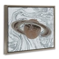 thumbnail image 4 of Stupell Industries Marble Pattern Planet Astrology & Stars Painting Brown Floater Framed Canvas Art Print Wall Art, 21 x 17, 4 of 10