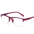 thumbnail image 4 of Gafas de lectura de media montura, ultralivianas, con suspensión de alambre y resina, montura grande, color negro neutro, 4 of 4