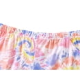 thumbnail image 5 of Beezizac Teen Girls Tie Dye Orange & Pink Spiral Swirl Pajama Short Sleeves PJ Set 2-Piece Soft Cute Outfit Big Kid Size 18, 5 of 7