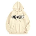 thumbnail image 4 of WEAIXIMIUNG Maternity Sweatshirt Zip Up Printed Hooded Sweatshirt for Women In Autumn and Winter, 4 of 5