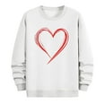 thumbnail image 4 of BEFOKA Men Long Sleeve Shirt Crewneck Sweatshirt Valentine'S Day Love Heart Printed Mens Pullover Fall Tops For Men 2025 Blouses Graphic Tops & T-Shirts Party Tee, 4 of 6