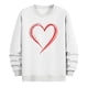 thumbnail image 3 of Ceisia Men's Regular-Fit Crew-Neck Double-Heart Hand-Drawn Printed Casual Sweatshirt Gift, 3 of 6