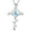 3-aquamarine-Mar, variant on Rose Cross Necklace 925 Sterling Silver Heart Crucifix Pendant Birthstones September Sapphire Jewelry for Women