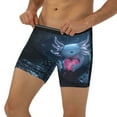 thumbnail image 3 of Salouo Heart Axolotl Pattern Men's Boxer Briefs, Soft & Breathable Underwear Elastic Waistband Briefs for Men,1-Pack, 3 of 7