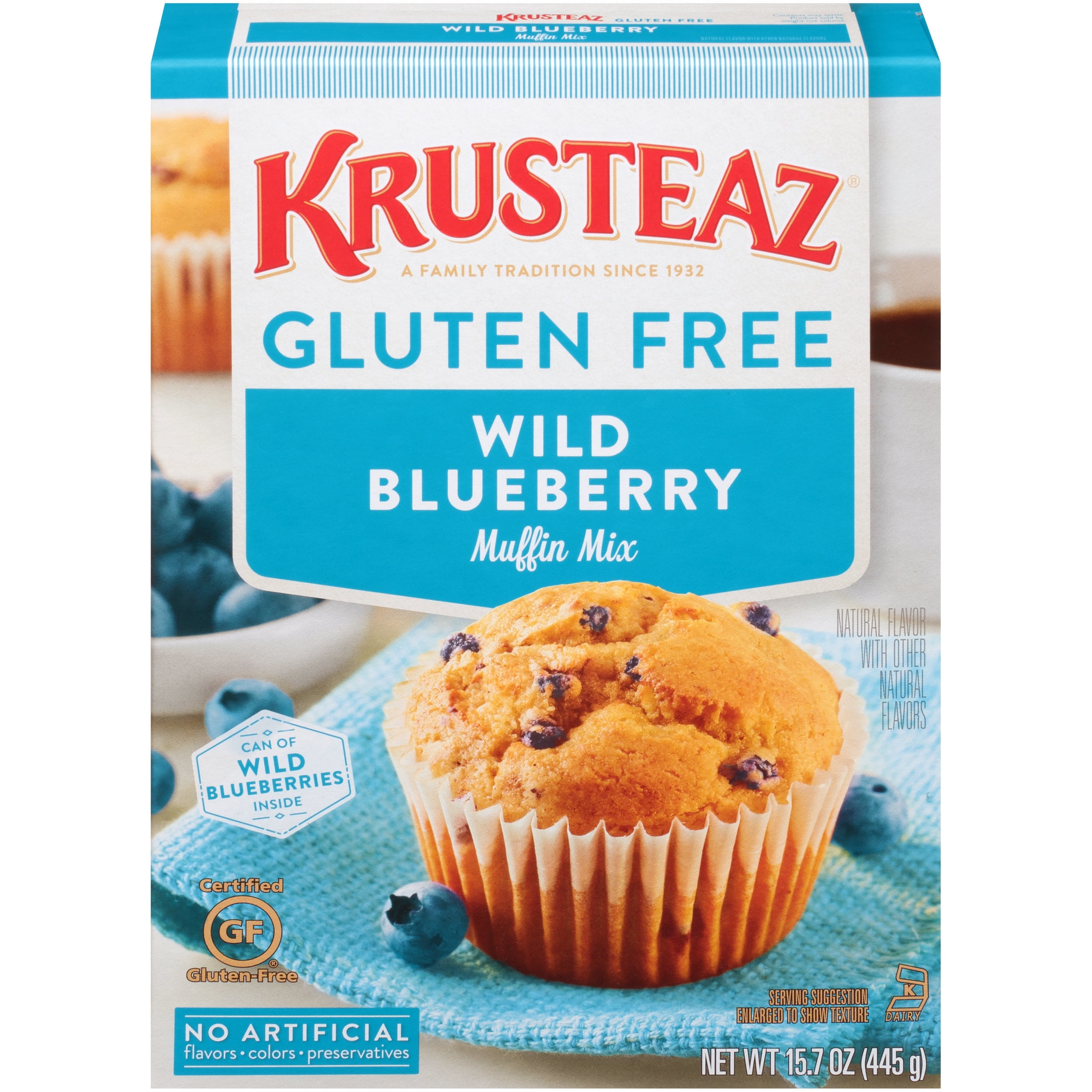 Krusteaz® Gluten Free Wild Blueberry Muffin Mix 15.7 Oz. Box - Walmart ...