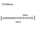 thumbnail image 3 of CPAN 200mm Carbide Steel Impact Drill Bit Masonry Concrete Drill Bit SDS PLUS Shank, 3 of 10