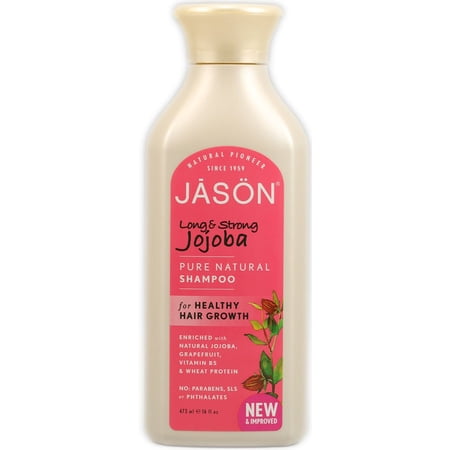 Jason Pure Natural Shampoo  Long & Strong Jojoba  16Ounce (Pack of 3)