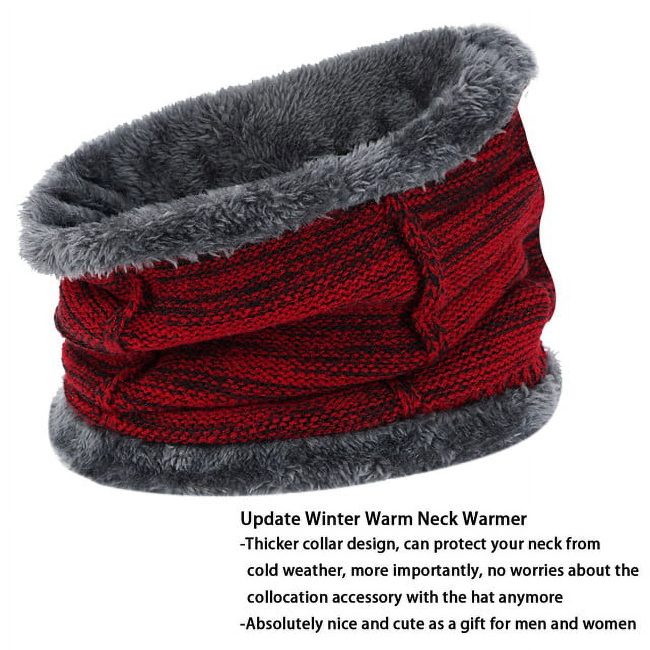 Buy Laley Red Woolen Winter Cap Neck Scarf And Neckwarmer For Men