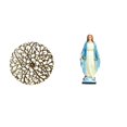 thumbnail image 1 of Escultura Rústica Escénica De Hierro Forjado Para Pared, Estatua De La Virgen María, Placa Colgante 3D Religiosa Católica Para Oficina, Sala De Estar, Dormitorio, Mesa, 1 of 8