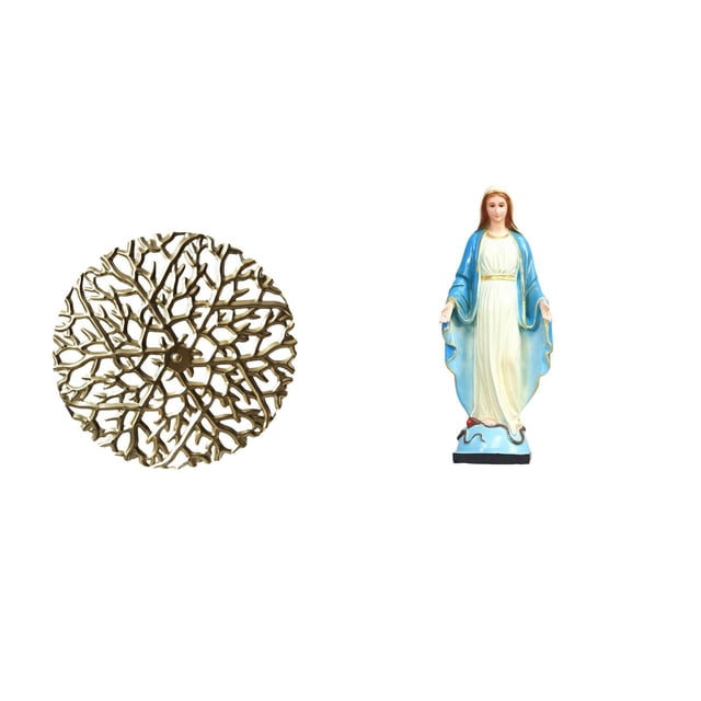 Escultura Rústica Escénica De Hierro Forjado Para Pared, Estatua De La Virgen María, Placa Colgante 3D Religiosa Católica Para Oficina, Sala De Estar, Dormitorio, Mesa