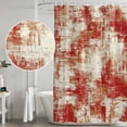 thumbnail image 4 of Red Ombre Shower Curtain Set - Small 36" x 72" Washable Bathtub Curtain with 12 Hooks, Gradient Abstract Art Vintage Waterproof Fabric Stall Shower Curtains for Bathroom/Bathtub Décor, 4 of 6