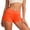 Orange, variant on Swim Shorts Women High Cut Full Coverage Bathing Suit Lightweight Solid Color Ruched Scrunch Swim Bottom Black L