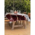 thumbnail image 4 of 60x84 Inch Outdoor Tablecloth with Umbrella Hole Zipper Rectangle Marble Red Rectangular Tablecloths Outside Waterproof Modern Abstract Gold White Brick Stone Motif Patio Table Cover for Picnic Party, 4 of 8
