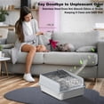 thumbnail image 4 of Large Stainless Steel Top Entry Cat Litter Box with PP Cover & Anti-Track Mat, Super Size 60x40x30cm, Prevents Splatter & Scatter, Easy to Clean, for Multiple Cats,Light Grey, 4 of 7