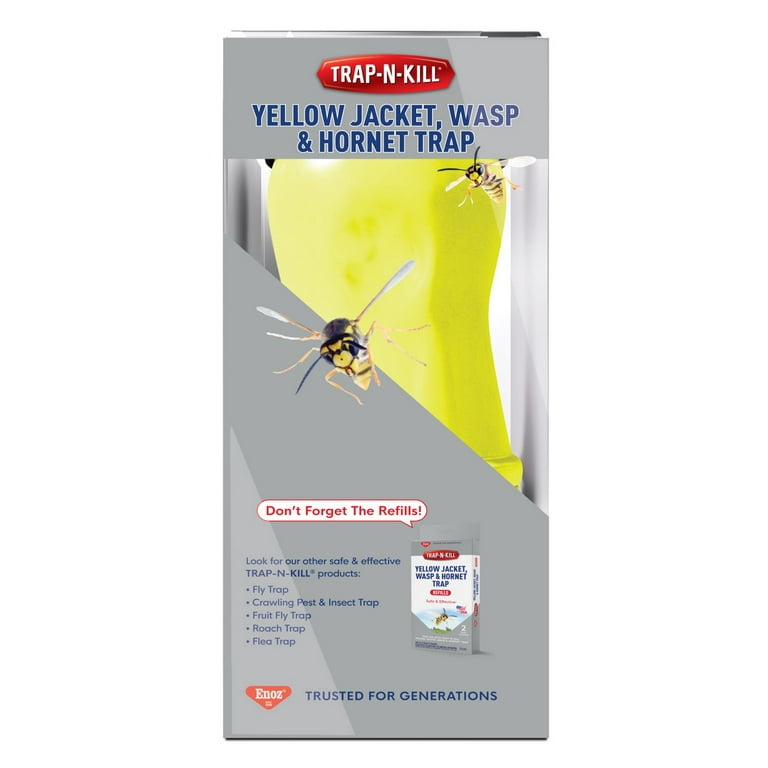 Enoz Trap N Kill Yellow Jacket Hornet and Wasp Trap with Bait 
