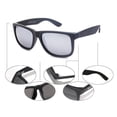 thumbnail image 4 of JUST GO Unisex Polarized Lens TR90 Frame Retro Style Sunglasses, Black Frame Light Mirro Lens, 4 of 7