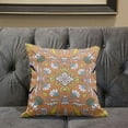 thumbnail image 5 of Amrita Sen Designs CAPL817FSDS-BL-16x16 16 x 16 in. Venetian Flower Paisley Duo Suede Blown & Closed Pillow - Orange & Yellow, 5 of 5