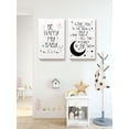 thumbnail image 2 of Awkward Styles Be Happy my Baby Quotes Love You to the Moon Inspirational Art Framed Canvas for Kids Bedroom Decor Baby Girl Boys Room Decor Mother Quotes Poster Decor Canvas for Baby Room Set of 2, 2 of 4