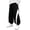Black, variant on Boys Cuffed Ankle Baggy Color Block Joggers - Elastic Waist Outdoor Running Track Cargo Pants for Walking Climbing Jumping Hip Hop Pants Streetwear Black 130(130)