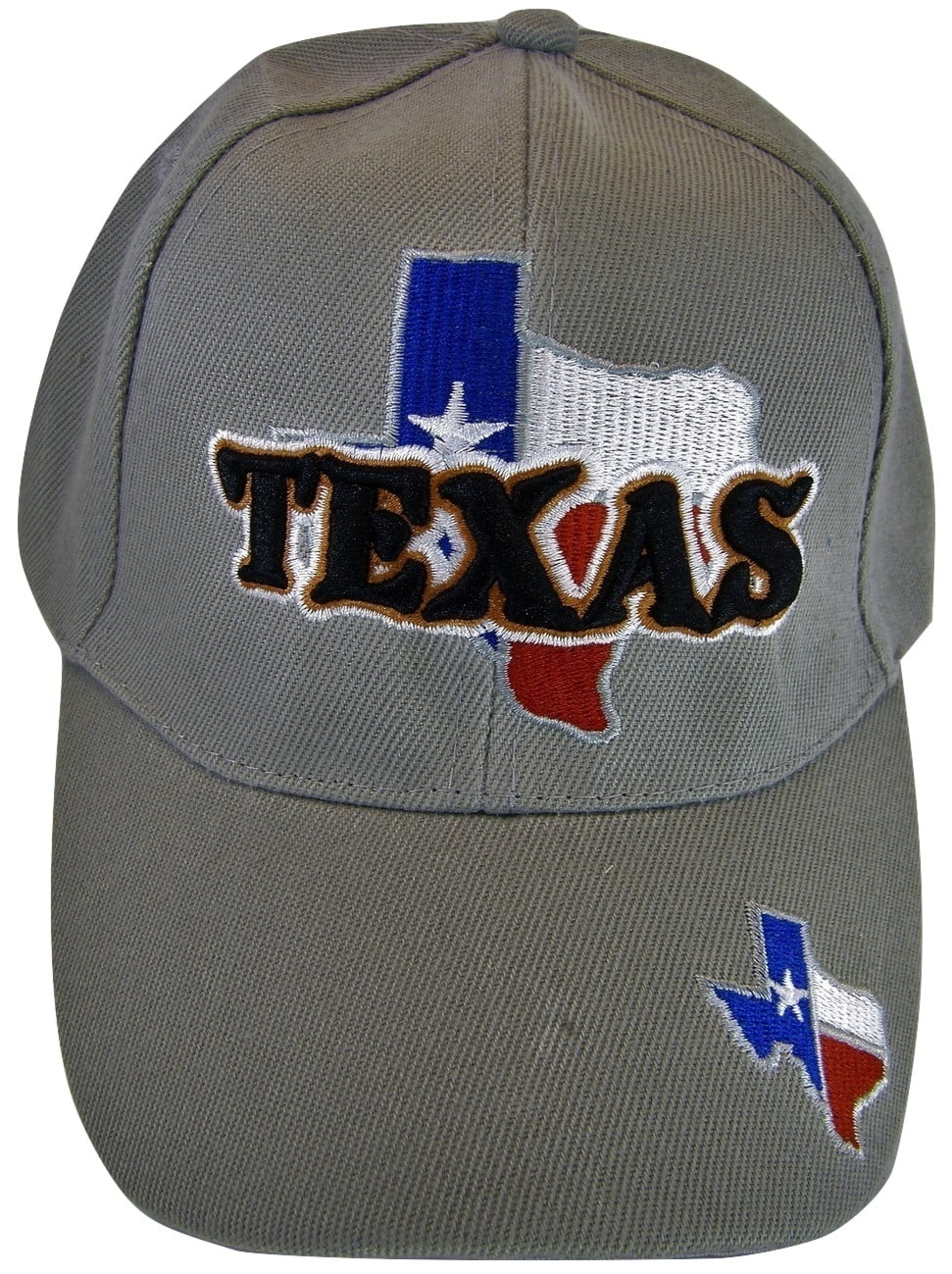 Texas State Outline Red White & Blue Adjustable Baseball Cap (Gray) - Walmart.com - Walmart.com