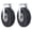 Black + Rubber#5, variant on 10 Inch Pneumatic Caster Wheels with Rigid Plate, 2-Pack Fixed Casters for Manual Applications, 300 lbs Load Capacity, 5/8 Inch Bore Centered Axle, Black Rubber Tires