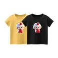 thumbnail image 2 of Frnrwgo Boys Girls Tshirt Yellow 2-Pack Cute Graphic Tee Tops Kids Summer Outfit Clothes 1-14 Years, 2 of 3