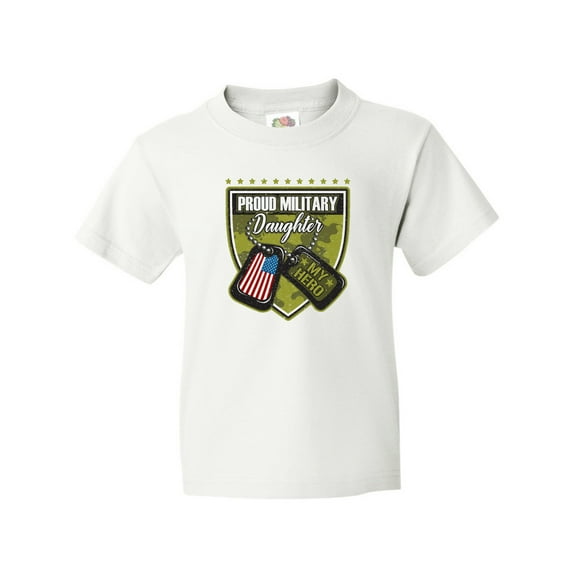 Inktastic Proud Military Daughter Soldier Hero Youth T-Shirt