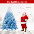 thumbnail image 3 of Gymax 8  FT Artificial Christmas Tree Hinged Snow Flocked Xmas Tree w/ 1774 Lush Branch Tips, 3 of 10