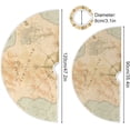 thumbnail image 4 of FMSHPON Ancient Map Compass Ship Xmas Christmas Tree Skirt Stand Mat for Holiday Party Decoration Indoor Outdoor 36 inches, 4 of 6