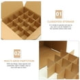 thumbnail image 3 of WRITWAA Khaki Corrugated Paper Box with Multi Grid Dividers for Moving and Kitchen Dish Storage, 3 of 6