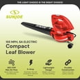 thumbnail image 3 of Sun Joe 6-Amp 155 mph Corded Electric Handheld Leaf Blower, Light-Duty Lawn Tool, Red, 3 of 11