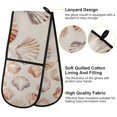 thumbnail image 2 of Yayeee Double Oven Mitt Kitchen Heat Resistant Baking 35" x7" Quilted Glove, Purple Seashell, 2 of 6