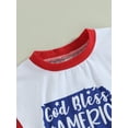thumbnail image 5 of Bagilaanoe 4th of July Newborn Baby Boy Girl Rompers Letter Print Short Sleeve Bodysuit 6M 12M 18M 24M Infant Summer One Piece Short Jumpsuit for Independence Day, 5 of 7