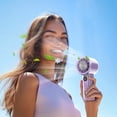 thumbnail image 5 of Portable Handle Fan with Air Turbo,4000mAh Battery Rechargeable with LED Display,Summer Outdoor Travel Essentials,Gifts for Men Women,Purple, 5 of 7