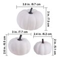 thumbnail image 2 of BKBP 12 Pack White Plastic Artificial Pumpkins, DIY Craft Decor for Halloween Thanksgiving Fall Seasonal Displays, Table Centerpiece Decoration, 2 of 7