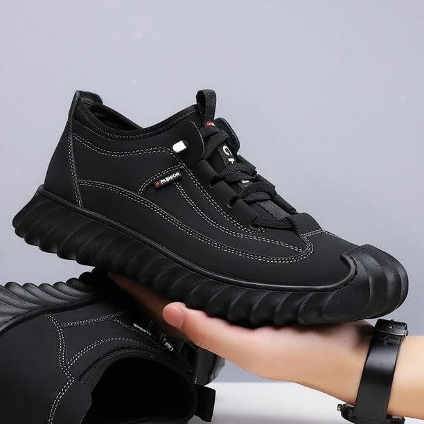 Zapatos deportivos de cuero para hombre, zapatos casuales de moda con suela suave para hombre, zapatos deportivos de moda para exteriores de cuero para hombre