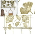 thumbnail image 1 of Patilla De La Pared De La Pared Gingko Leef Diseño Premio Metal Resistente Duración Durante Durante Estilo Elegante Moda Moda Rack, 1 of 7
