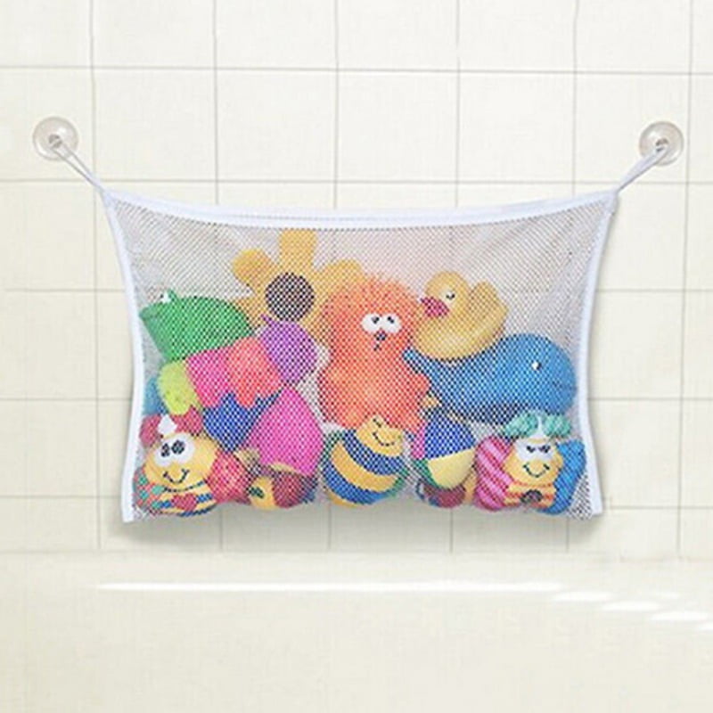 Baby Bathroom Toys Organizer Bag Net Mesh Bag Tidy Storage Wall Suction Cup 1PC 
