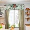 thumbnail image 4 of Christmas Candy Canes Gifts and Ribbons Curtain Valances Farmhouse Design Window Treatment Decor Blackout Rod Pocket for Windows Living Room Kitchen 54" x 18", 4 of 5