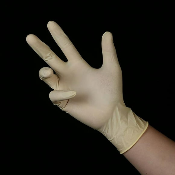 9 Inch Powder-Free Latex Gloves Protective Gloves Universal Cleaning Work Finger Gloves Disposable Latex Medical Gloves